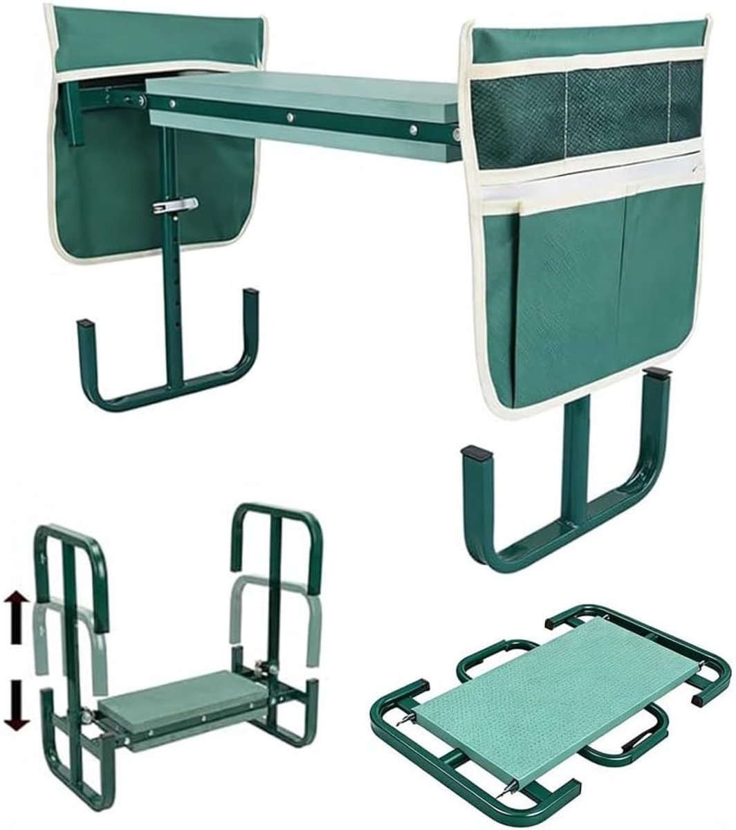 Kniebank Inklapbaar 60 x 52 x 27 cm, Kniebank Met Opstahulp, Werkkruk