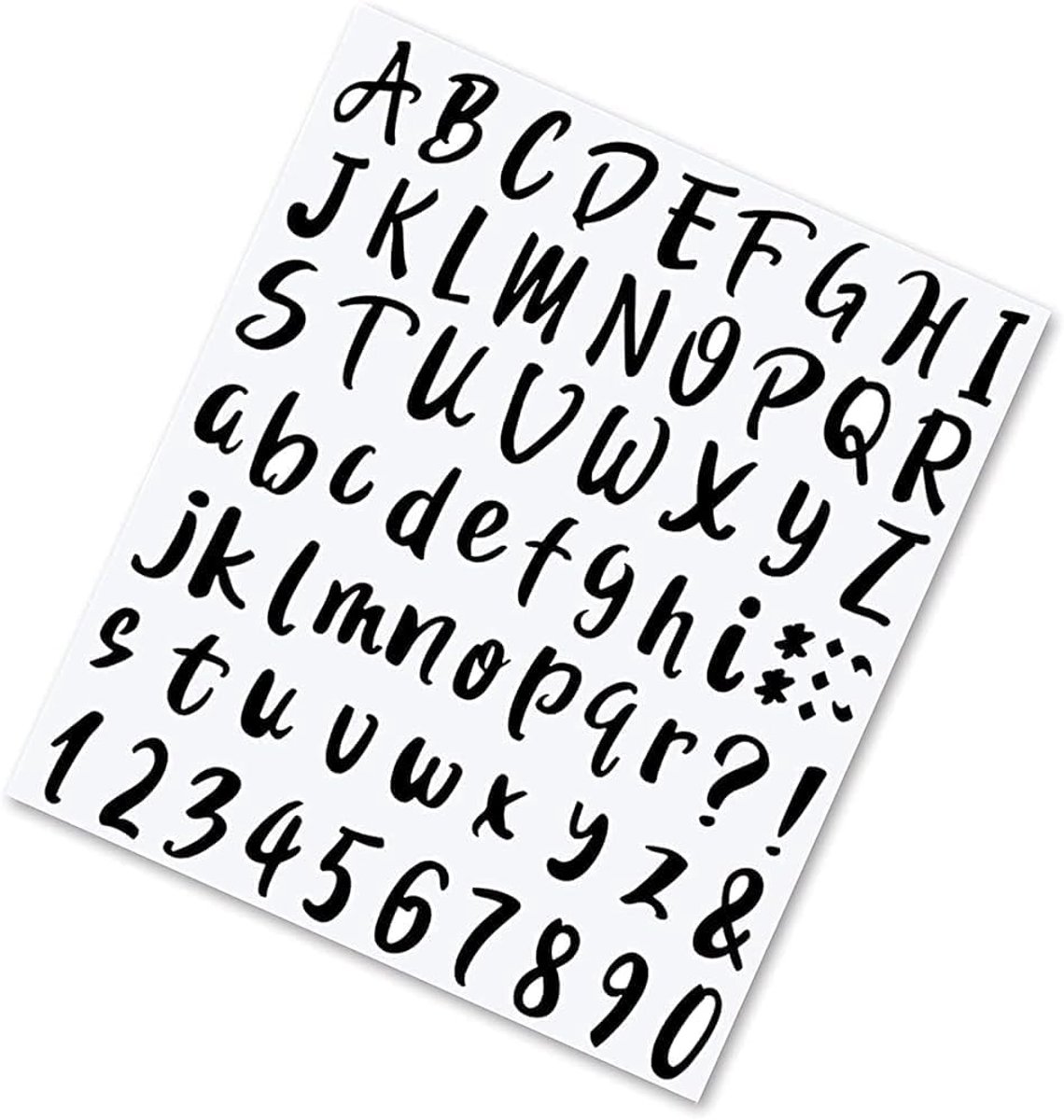 720 Stuks 10 Vellen Zwarte Vinyl Kleverige Letters Nummers Lezen