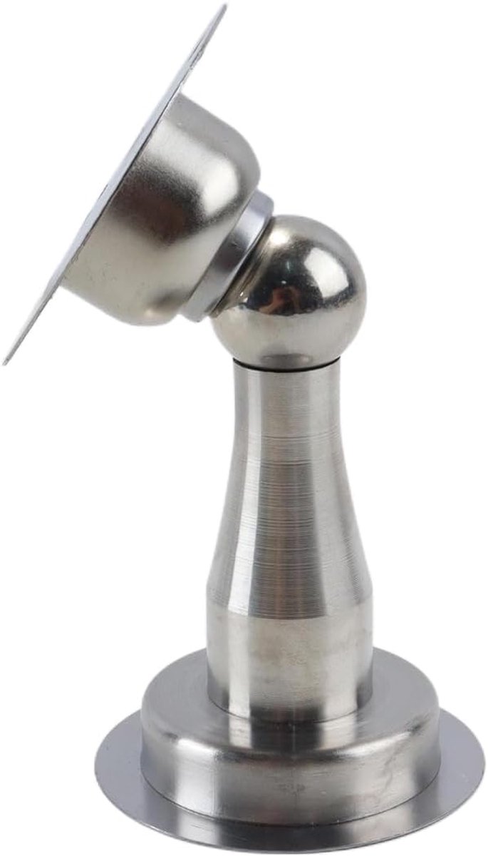 SnelShoppen - Magnetische Deurstopper Wand Vloerbevestiging Zelfklevend Rvs Deurhouder voor Patio, Binnen en Buiten (Zilver)