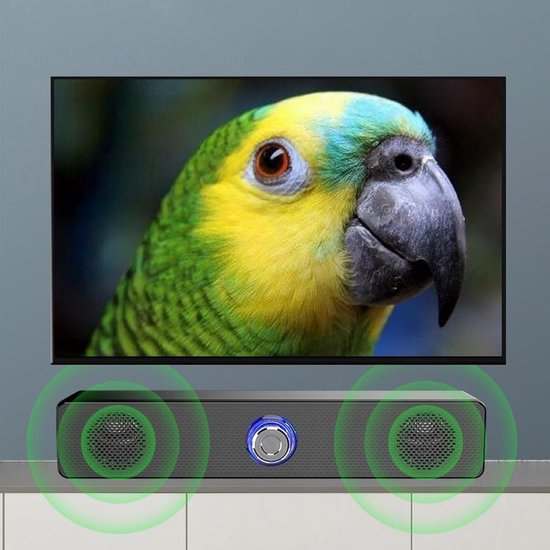 Computer Luidsprekers - Desktop Geluidssysteem - Home Entertainment - 4D Surround Geluid - 32 cm breed - Zwart — afbeelding 3
