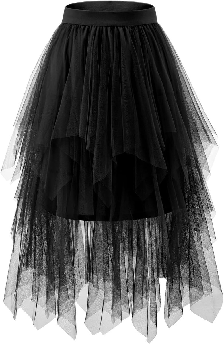 Rokken voor Vrouwen - Trendy Elastische Taille Asymmetrische Tutu Homecoming Halloween A-Lijn Rok