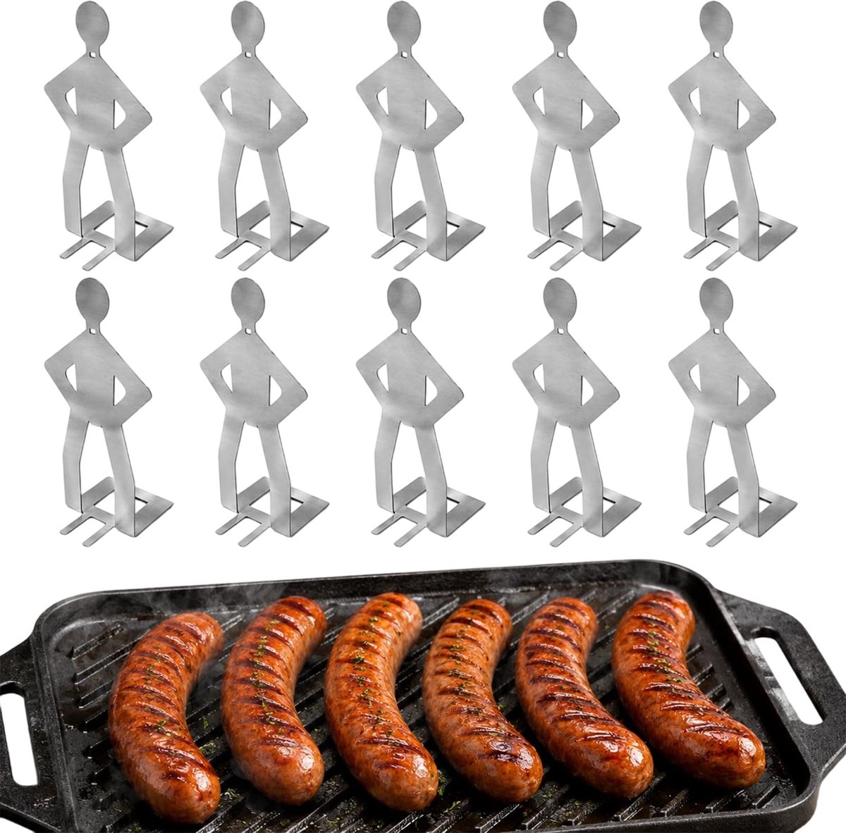 Omgoods - Worsthouder Set van 10 - Grappige en Hotdoghouders voor Feesten