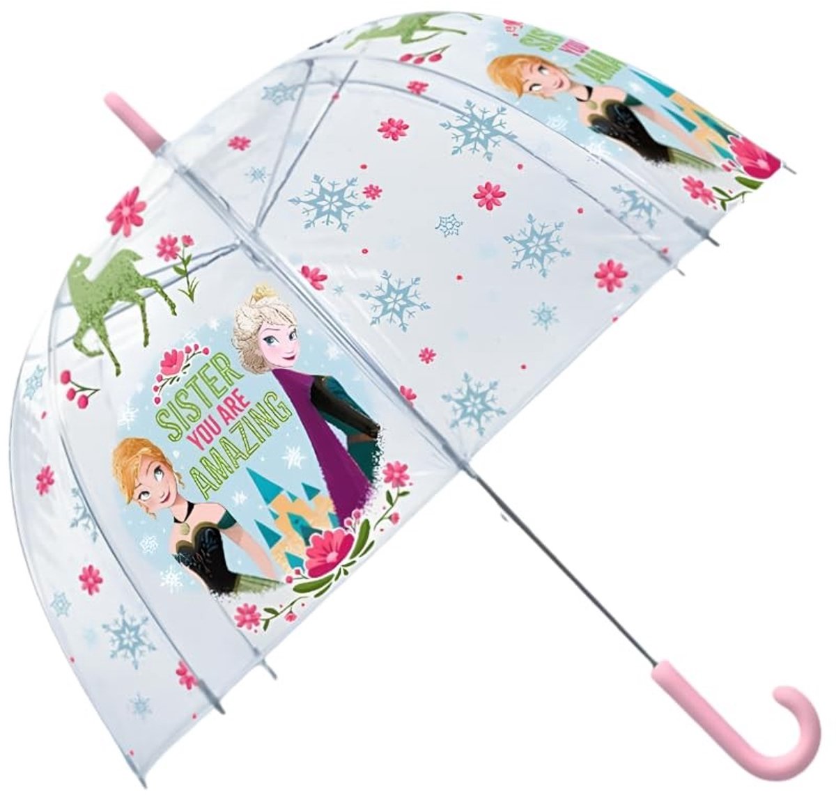 Omgoods - Transparante Kinderparaplu Klokvorm 46 cm, Automatisch Openen