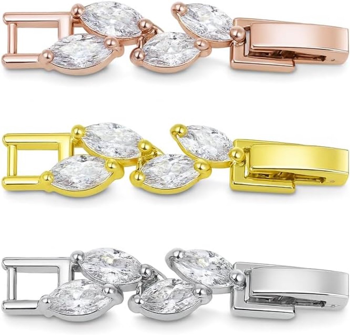 Sieradenverlenging voor ketting en armband – tussenstuk in zilver goud of roségoud – collier extender met klapsluiting (zilver)