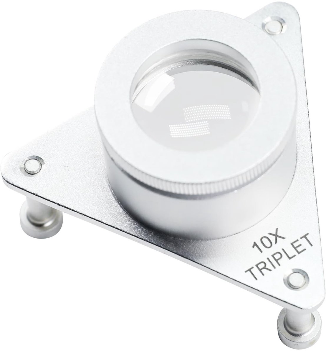 Omgoods - 10X Juweliers Loep met Statief en Optische Glazen Lens