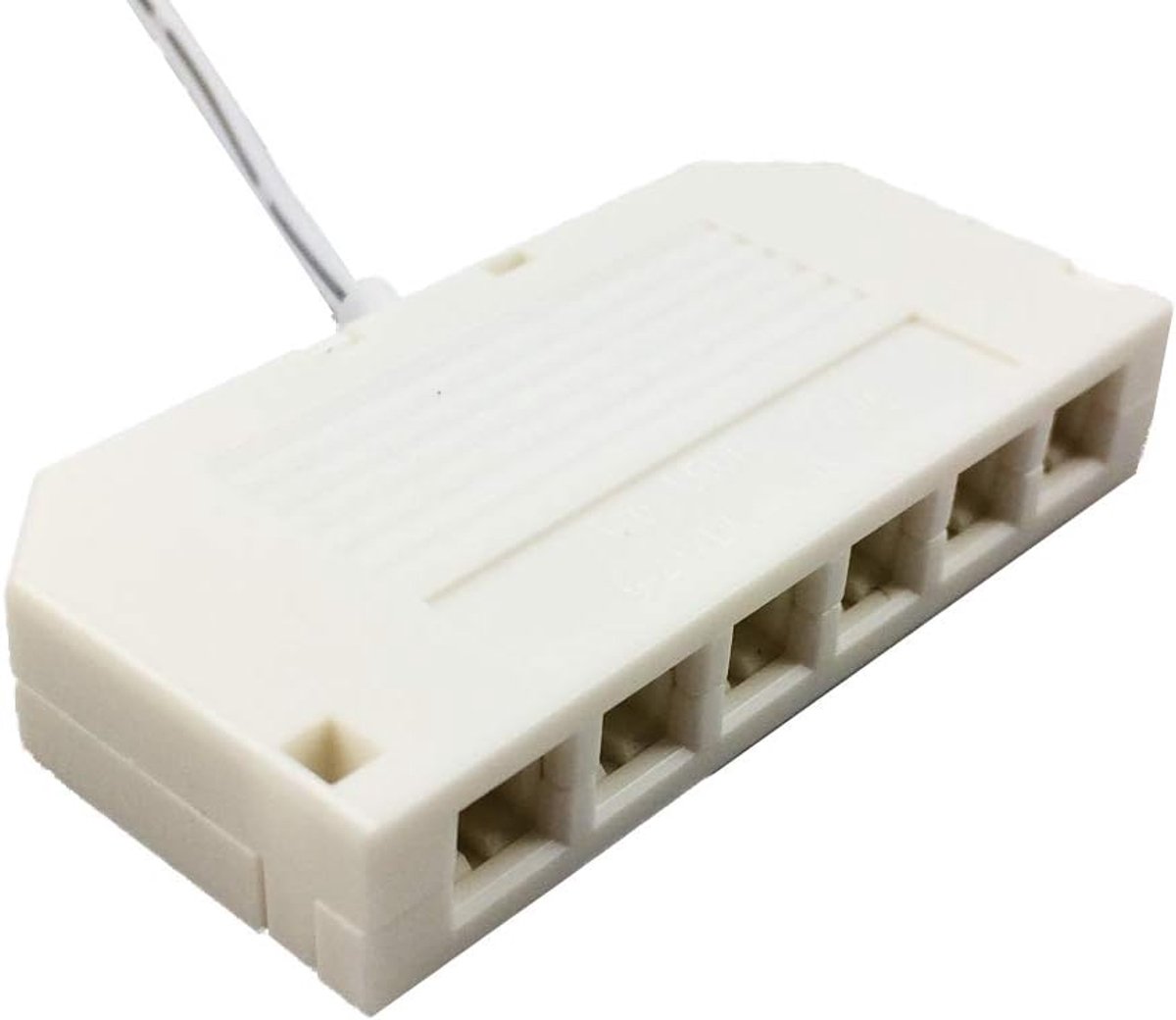 adapter 6-voudige ministekker 10cm kabellengte wit