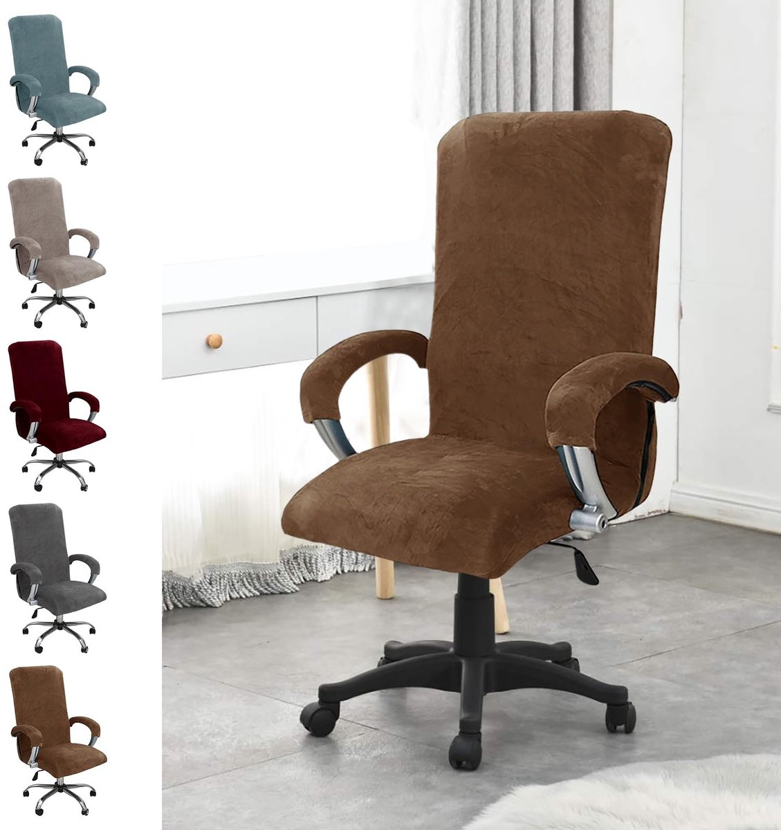 Omgoods - Velvet Office Chair Slipcover - Bescherm en verfraai uw bureaustoel