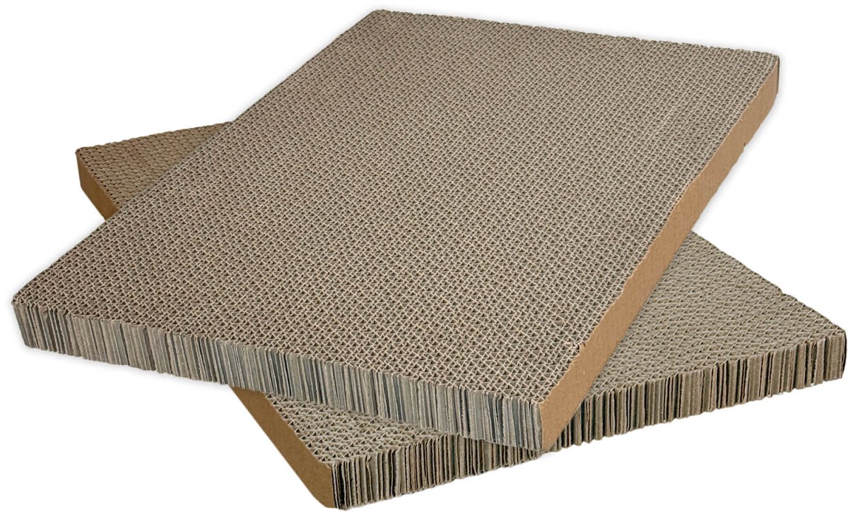 UNUS® Krabplank – 2-delige set krabkarton van golfkarton voor katten