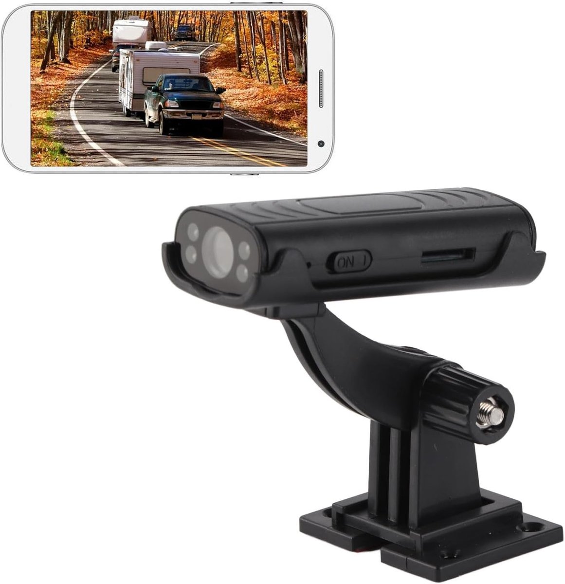 Achteruitrijcamera, draadloze achteruitrijcamera met 150° groothoek-nachtzicht voor auto met oplaadbare accu, nachtzicht, waterdicht IP54