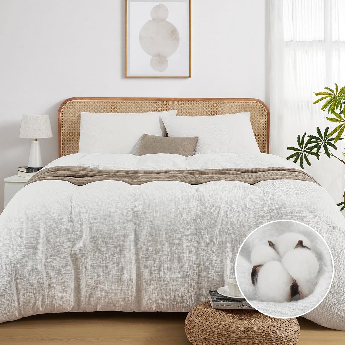 Omgoods - Mousseline Beddengoed Set 240 x 220 cm met 2 Kussenslopen