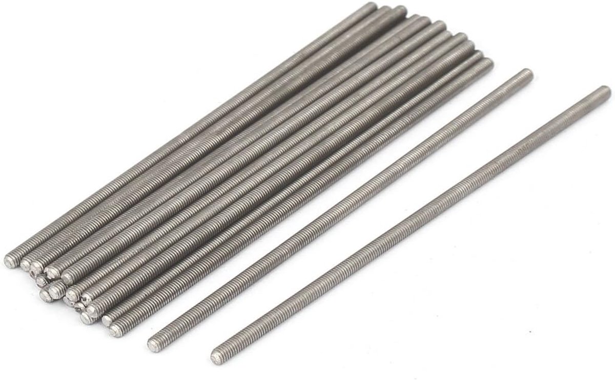 M3 x 100mm 0.5mm Pitch 304 roestvrij staal volledig schroefdraad staven bevestigingsmiddelen 20 stuks