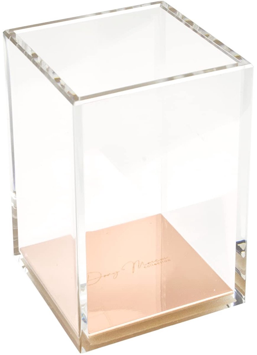 Omgoods - Transparante Pennenkoker met Gouden Detail voor Schrijfaccessoires