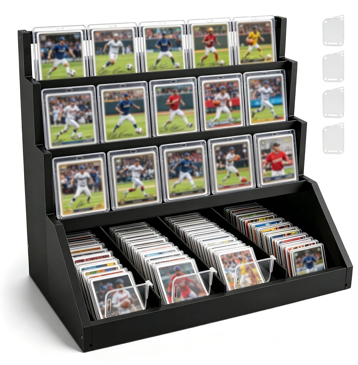 Omgoods - Trading Cards Display - 4-Laags Kaartenstandaard voor Verzamelingen