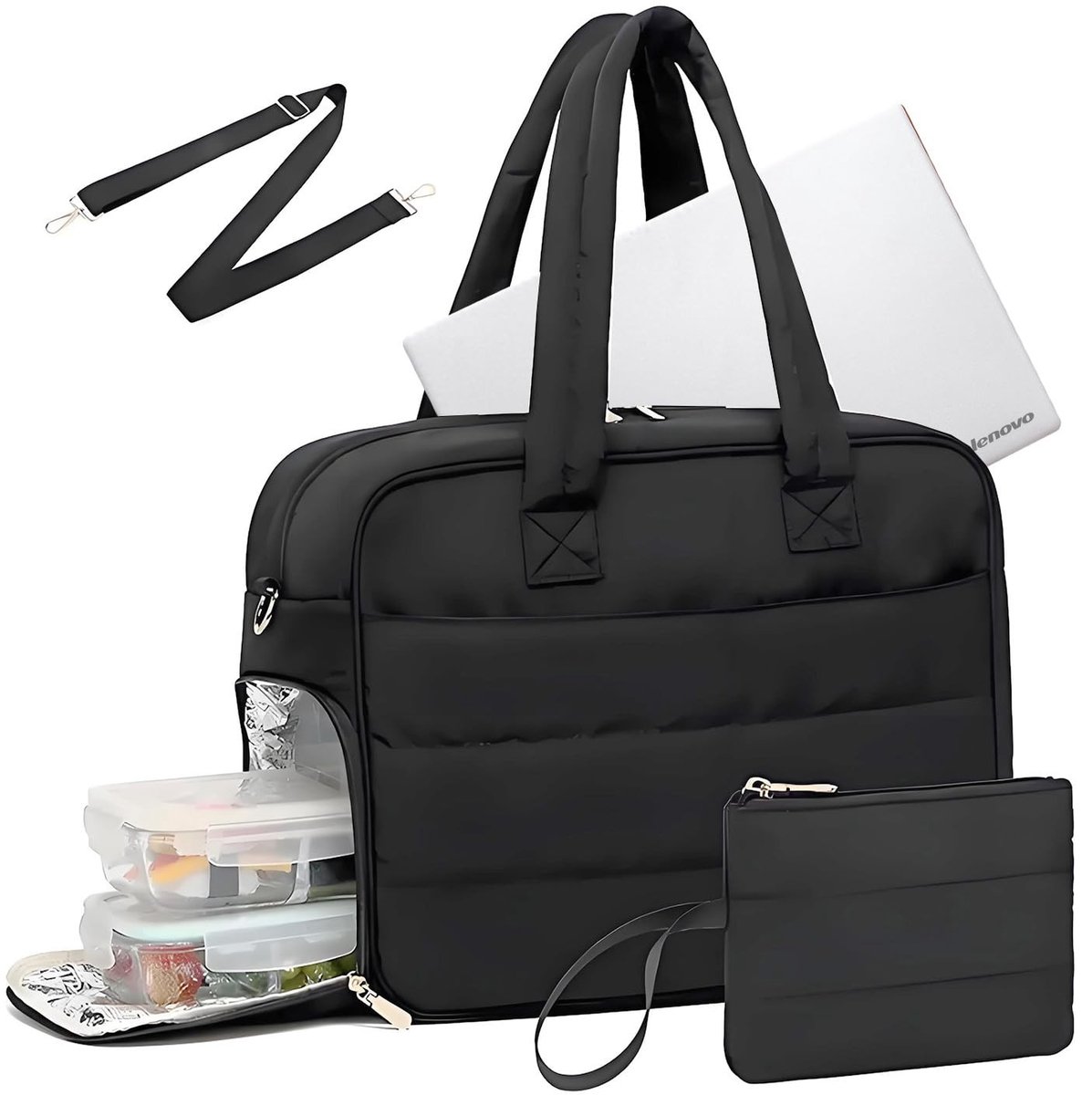 Omgoods - Dames Lunchtas met Koelvak, Ideaal voor Laptop en Werk, 15.6 Inch