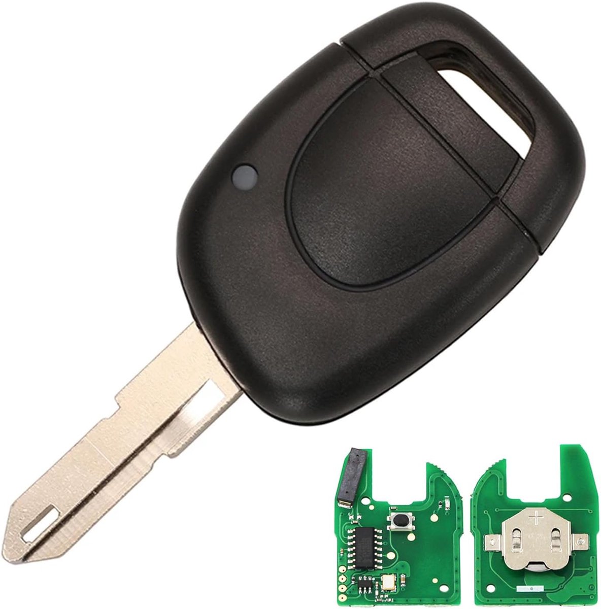 1 Knop Clio 2 Afstandsbediening Sleutel met 433 MHz PCF7946 Chip voor Ren-ault Clio 2 Kangoo 1 Twingo Master 2001-2006 Autosleutel Behuizing met NE73 Mes
