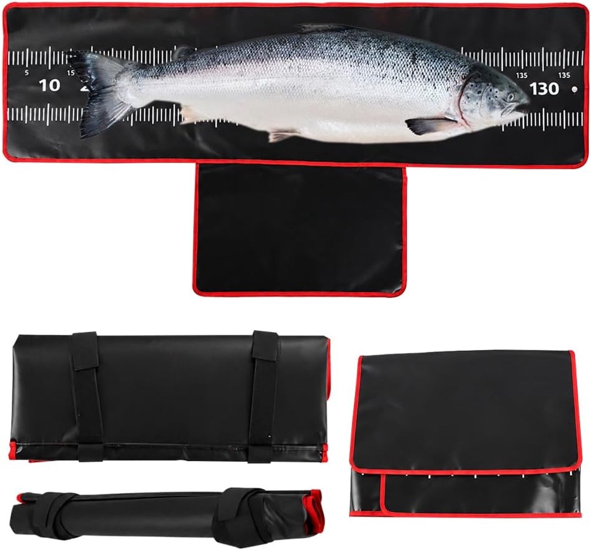 reinigingsmat, 140 x 35 cm, opvouwbaar, voor grote baars, karpers, wels, roofvissen