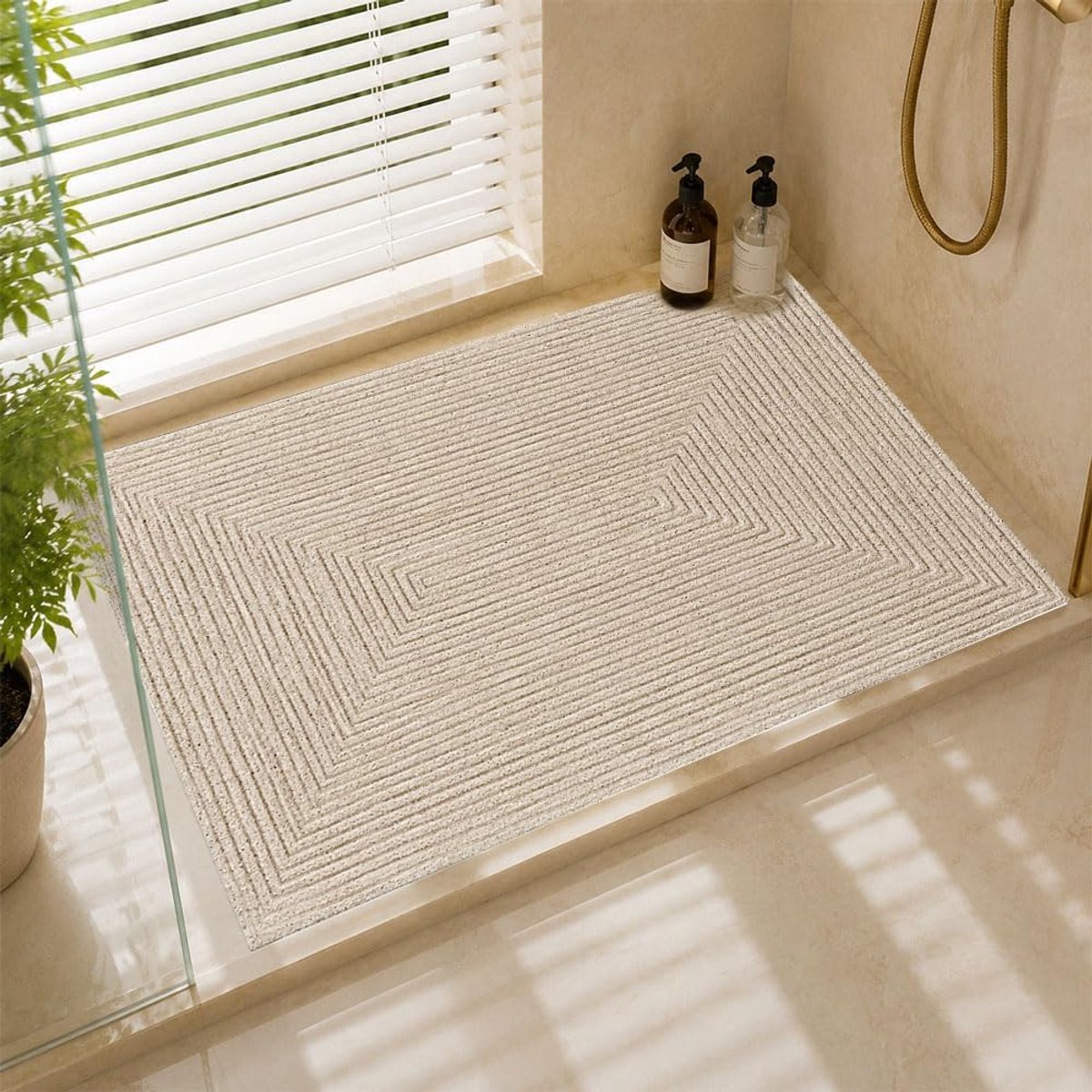 KZQ Antislip Douchemat 60*90cm Cm Van PVC Luffa Met Afvoergaten – Sneldrogend Voor Douche En Natte Ruimtes