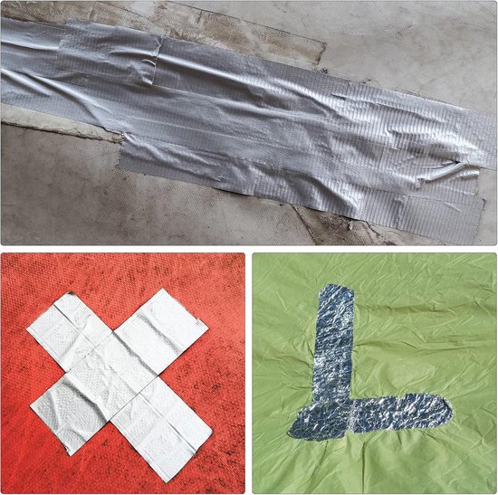 Tent Reparatie Tape - Ripstop Patch - Waterdicht Herstellen - Hoge Hechtsterkte - 3 stuks 315"x246ft - Wit — afbeelding 5