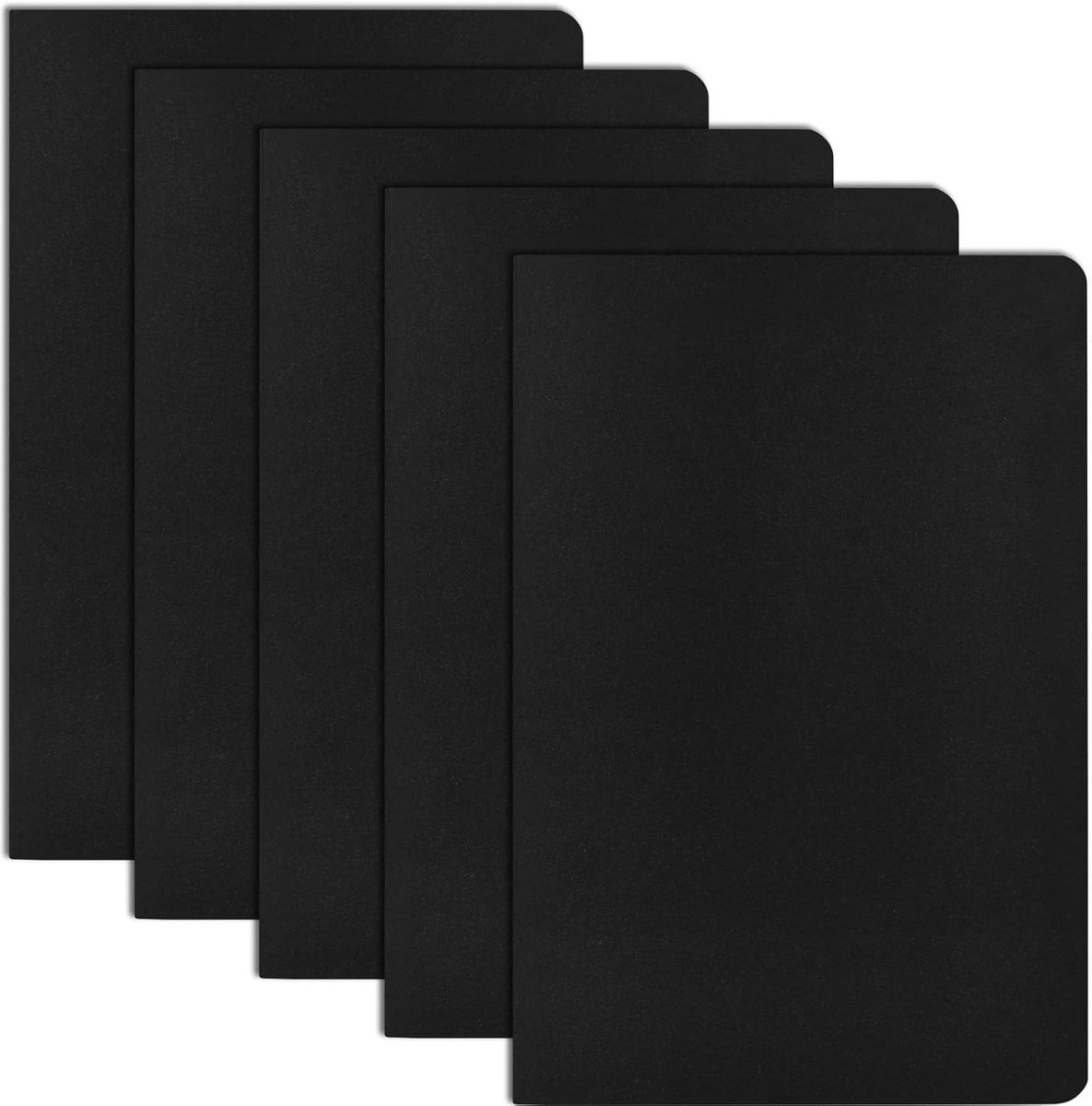 Notitieboek A5 Gelinieerd 5 Stuks - Reisnotitieboek met Kraftpapier - 60 Pagina's