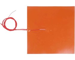 Silicone Verwarming Mat - Hitte Pad - 3D Printer Bed - Snelle Opwarming - 330 x 330 mm - Rood