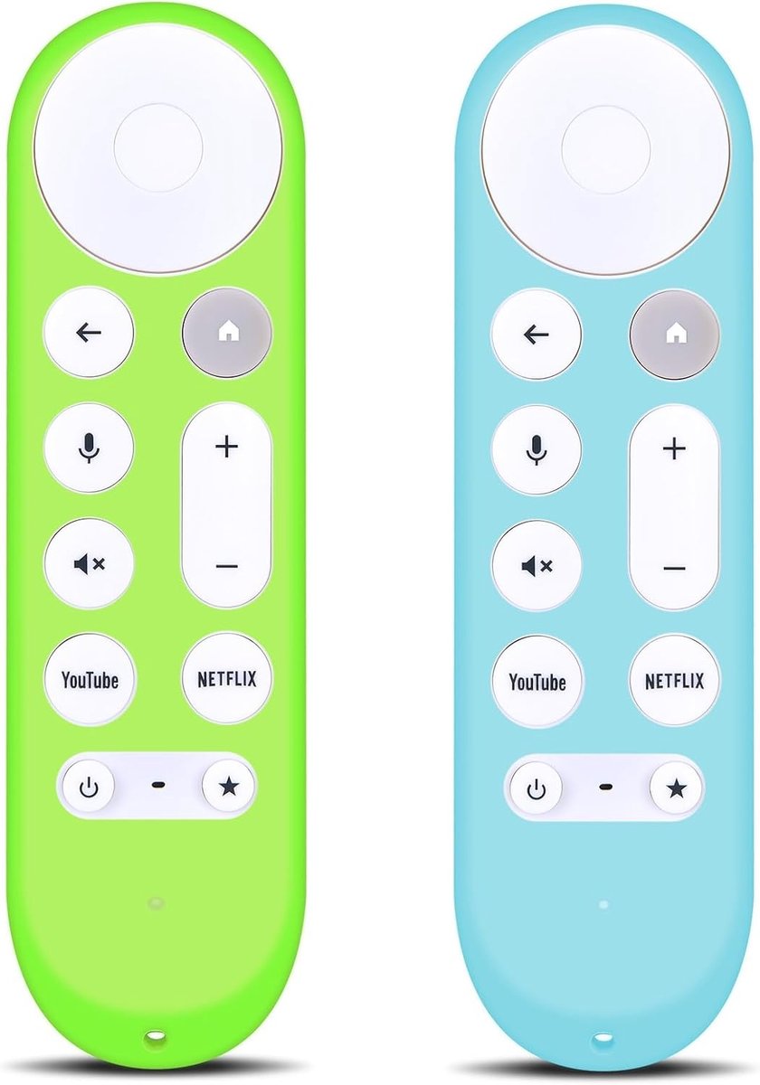 Silicone beschermhoes set voor afstandsbediening - 2 stuks - lichtgroen en lichtblauw - ShopVlot