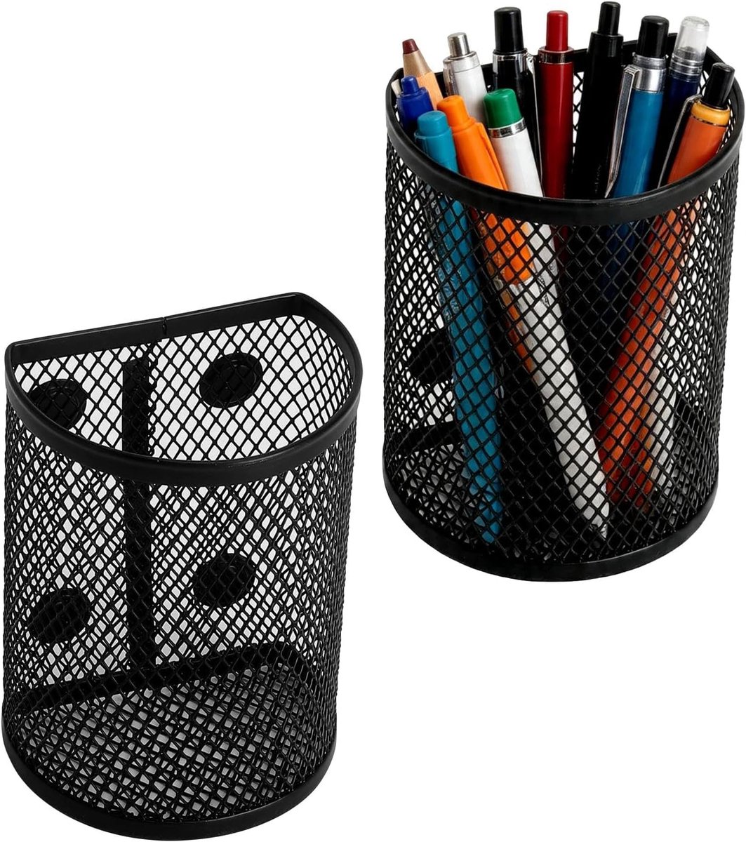 Penhouder 2-delig - Magnetisch - Mesh met krachtige magneten - Ruimtebesparend voor kantoor - ShopVlot