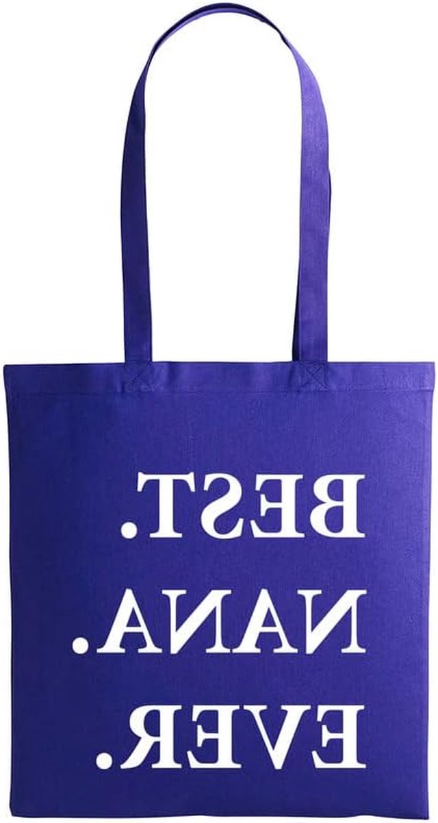 Draagtas - Tote bag Canvas tas - Boodschappen doen - Lange handgrepen - 38 x 42 cm - Paars
