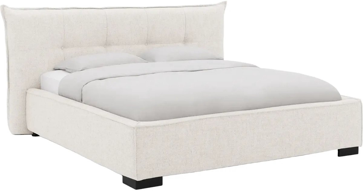 Goossens Bedframe Bolzano, 180 x 200 cm Stof Oasis natural 01