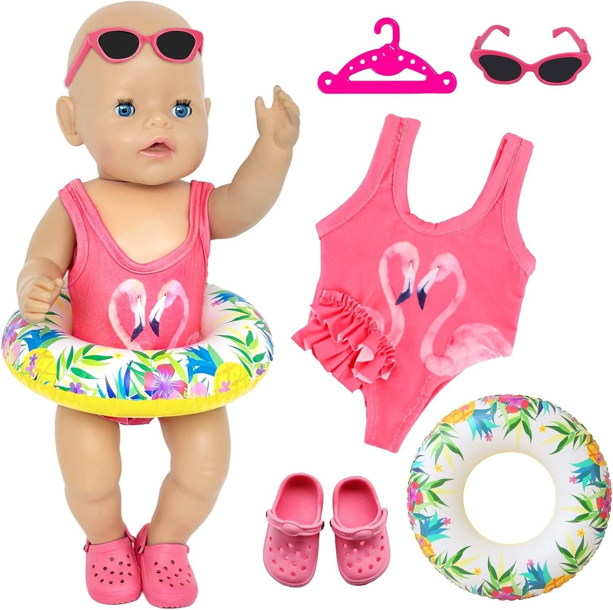 Badpak voor Poppen - Schattige Zwemkleding voor Speelgoedpoppen, Perfect voor Zomerpret