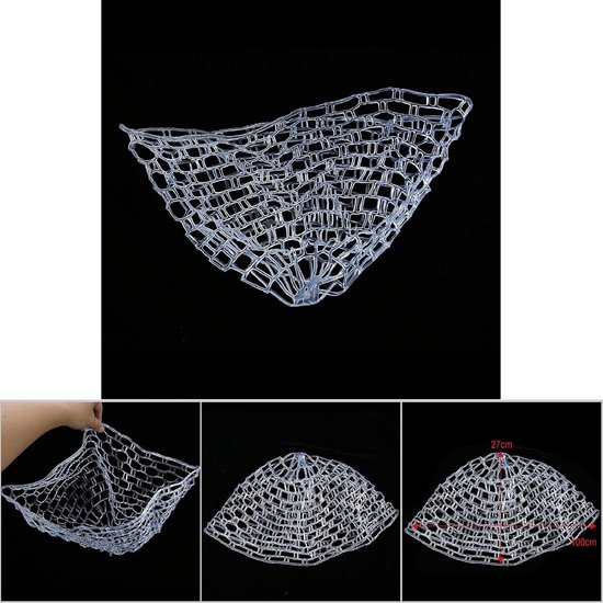 Rubber Visnet - Vervangend Net - Vissen Vangen - Zacht en Onzichtbaar - 100CM Omtrek - Doorzichtig — afbeelding 2