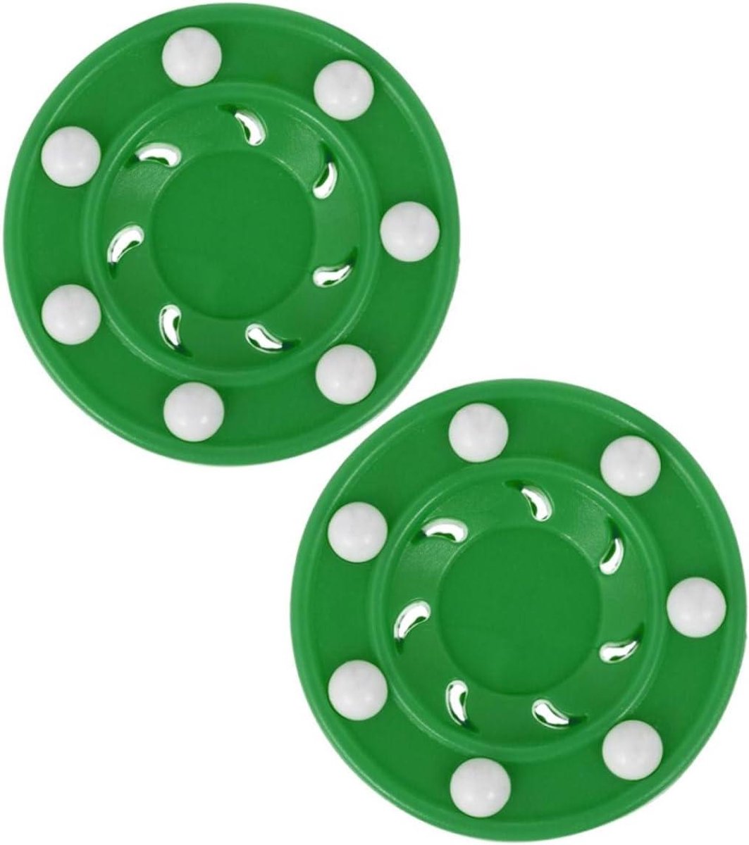 Rollerhockey Pucks - Hockey Pucks - Rollerhockey Training - Centraal Gegoten Uniformiteit - 7.50X7.50X3.00CM - Groen