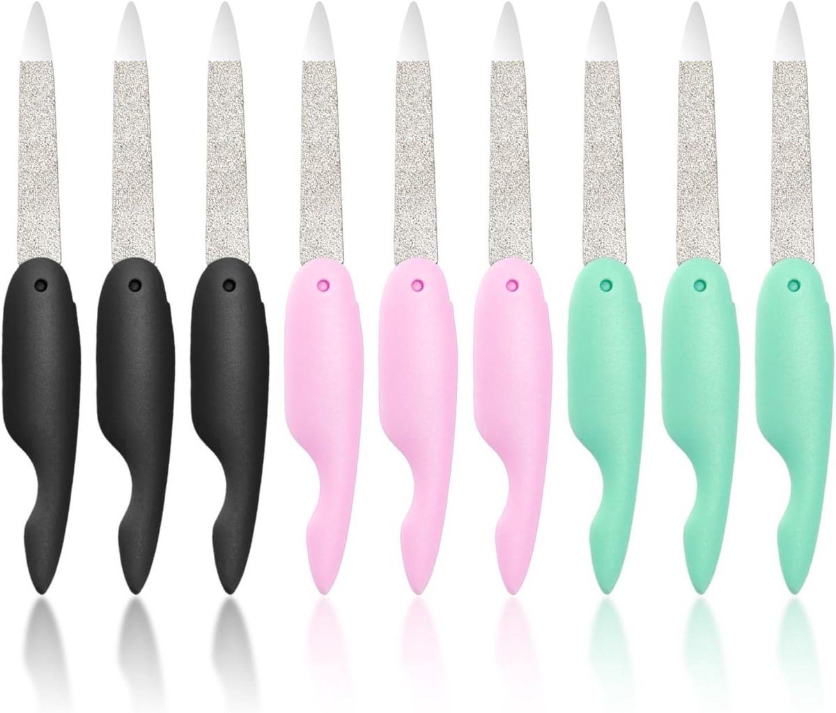 Nagelvijlen Set - Manicure Gereedschap - Nagelverzorging Thuis - Opvouwbaar Design - 9 Stuks - Multicolor