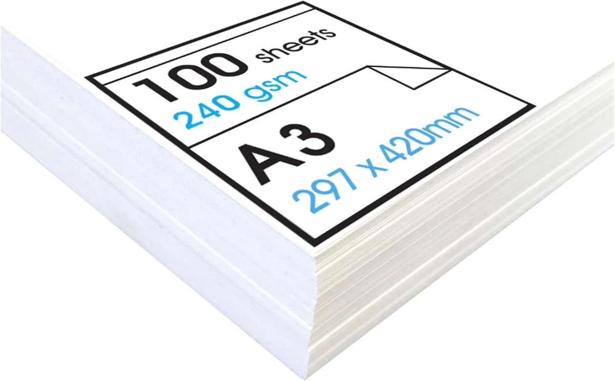 Studio - A3 Gemengde Media Papier - Ideaal voor multimediatoepassingen - 240gsm - A3 (100 vellen)