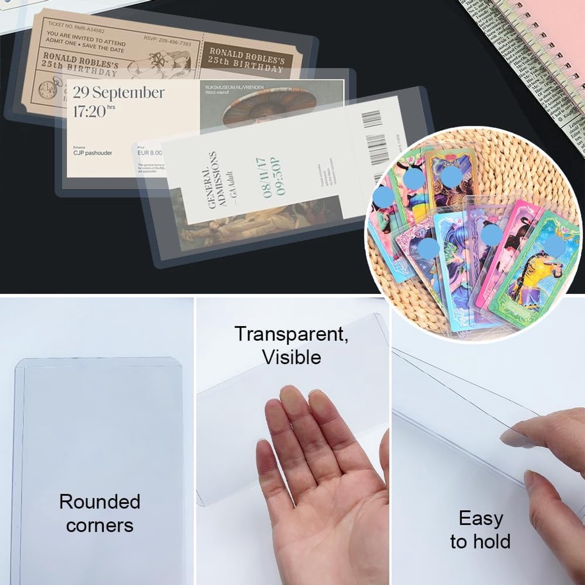 Harde Kaarthoezen, Doorzichtige Toploaders Geschikt, Voor De Meeste Kaarten (KPBHT-L30)