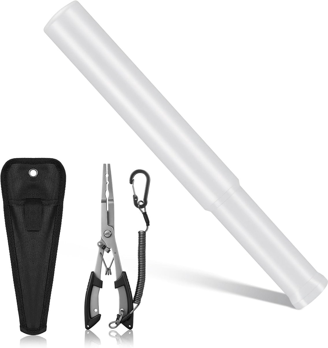 Visaccessoiresets, roestvrijstalen vistang met antislip handgreep, visknuppel (diameter 37 mm), robuust en duurzaam visgereedschap voor zeevissen en riviervissen