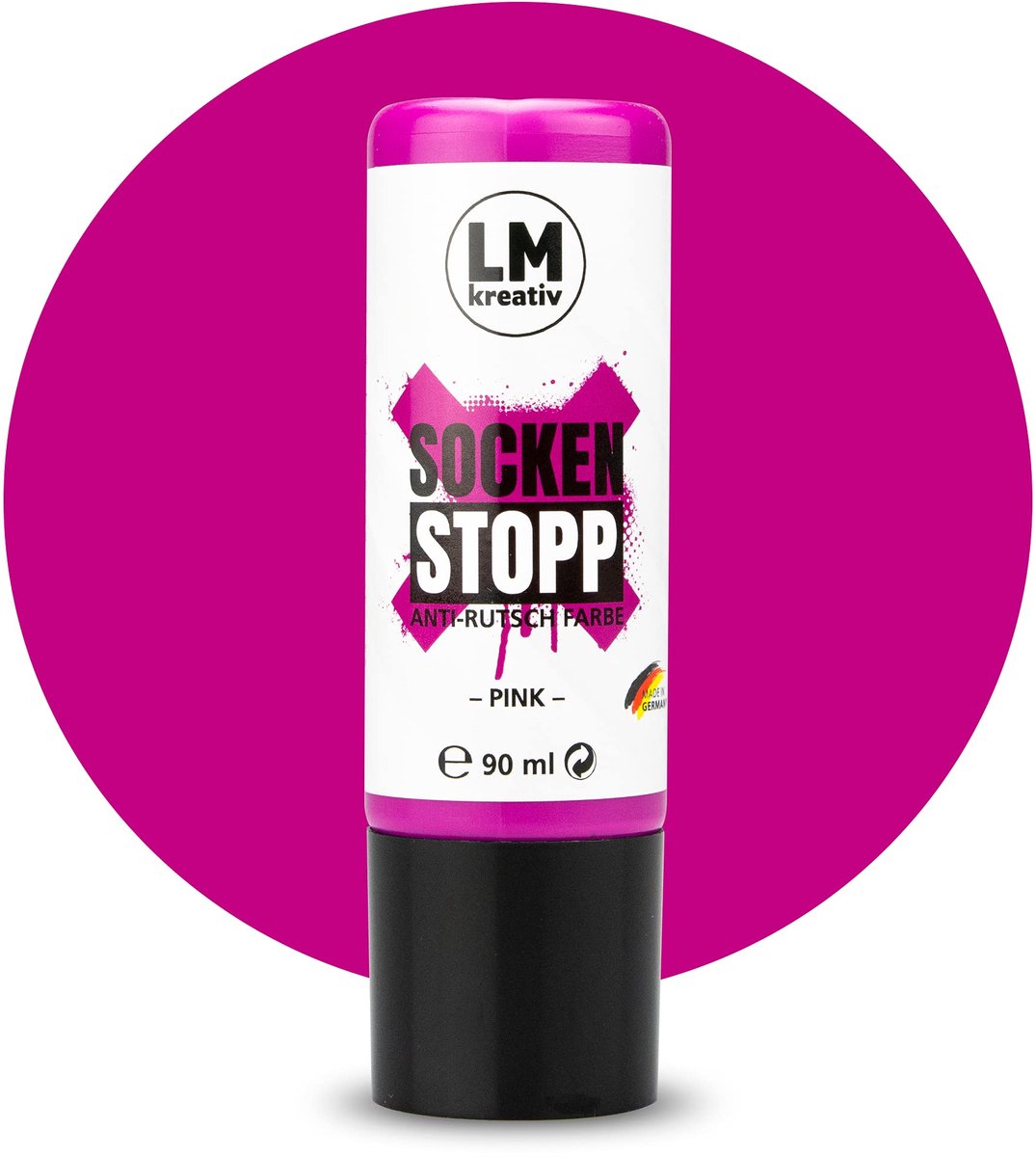 LM-Kreativ Sock Stop Liquid - antislip textielverf - 90 ml - roze