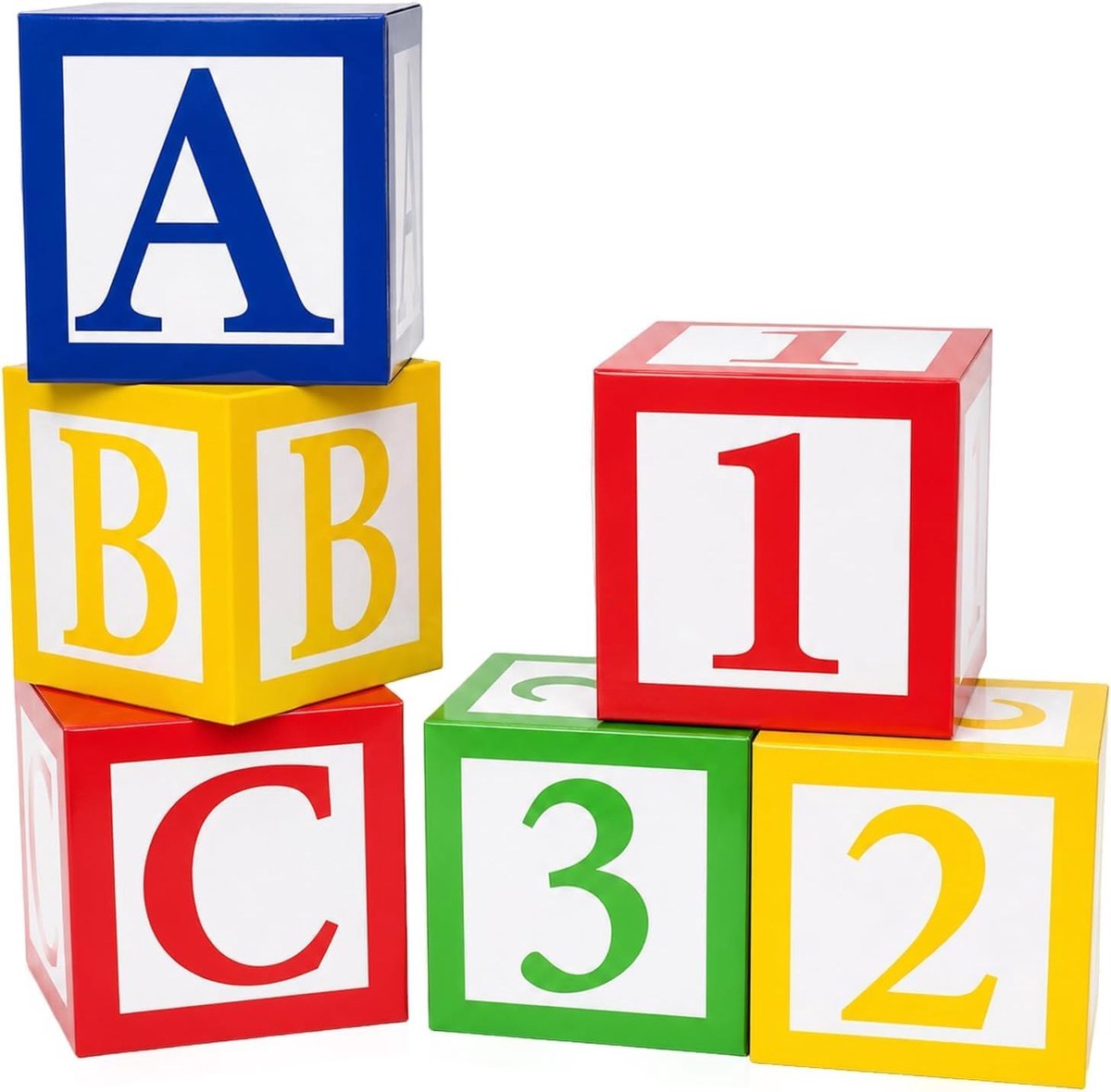 Decoratieset voor de eerste schooldag, 6 stuks ABC- en 123 ballondozen, decoratie voor de eerste schooldag, decoratie, voor basisschool, klaslokaal, schoolinleiding, decoratie (30 x 30 cm)