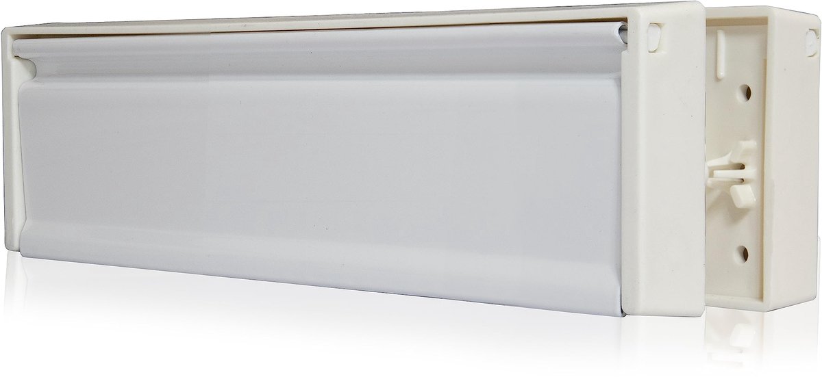 SnelShoppen - Premium Brievenbord Surround 12" Wit, Tochtbestendige Postbrievenbus, Telescopische Brievenbus met Mouwen voor uPVC-Deuren 20-40 mm
