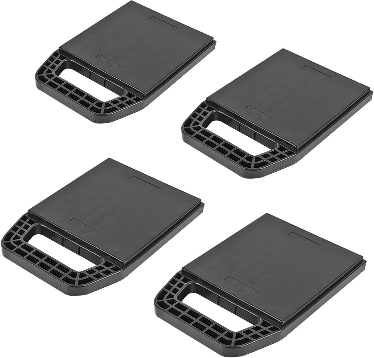 4 steunplaten, stapelbare steunen voor uitdraaisteunen, camper, caravan, aanhanger