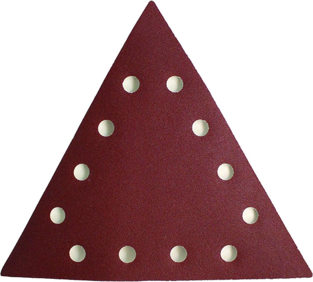 ABT240 Wandschuurmachine korrel 240 voor hout en gips, klittenbandbevestigingssysteem, 12 gaten, 10 driehoekige schuurmiddelen, afmetingen 285 x 285 mm