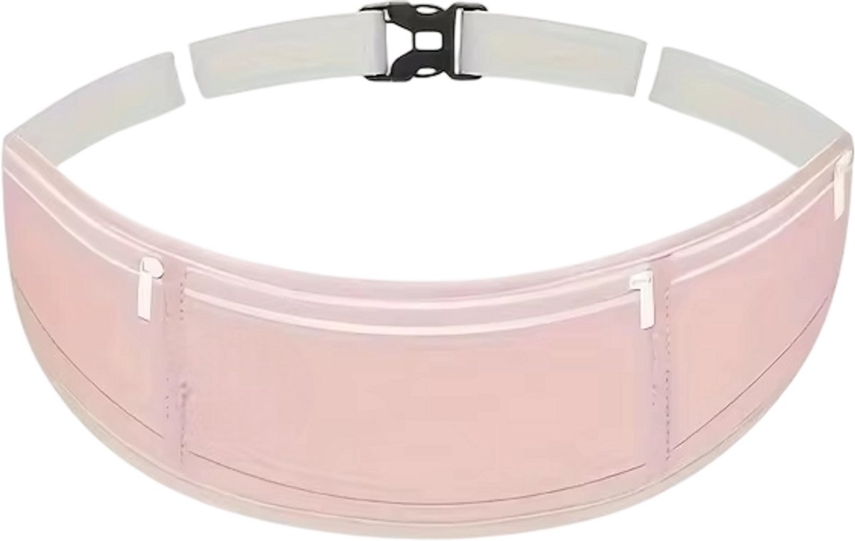 Waterdichte Hardloop Heuptas – Sport Heuptas voor Telefoon met Verborgen Vak, Running Taille Tas voor Hardlopen, Fitness, Wandelen en Outdoor - Roze