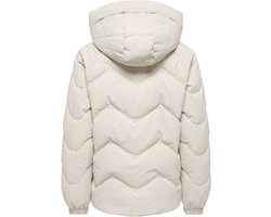 Jacqueline de Yong Jas Jdypower Short Hood Puffer Otw Hab 15376541 Silver Lining Dames Maat - XS