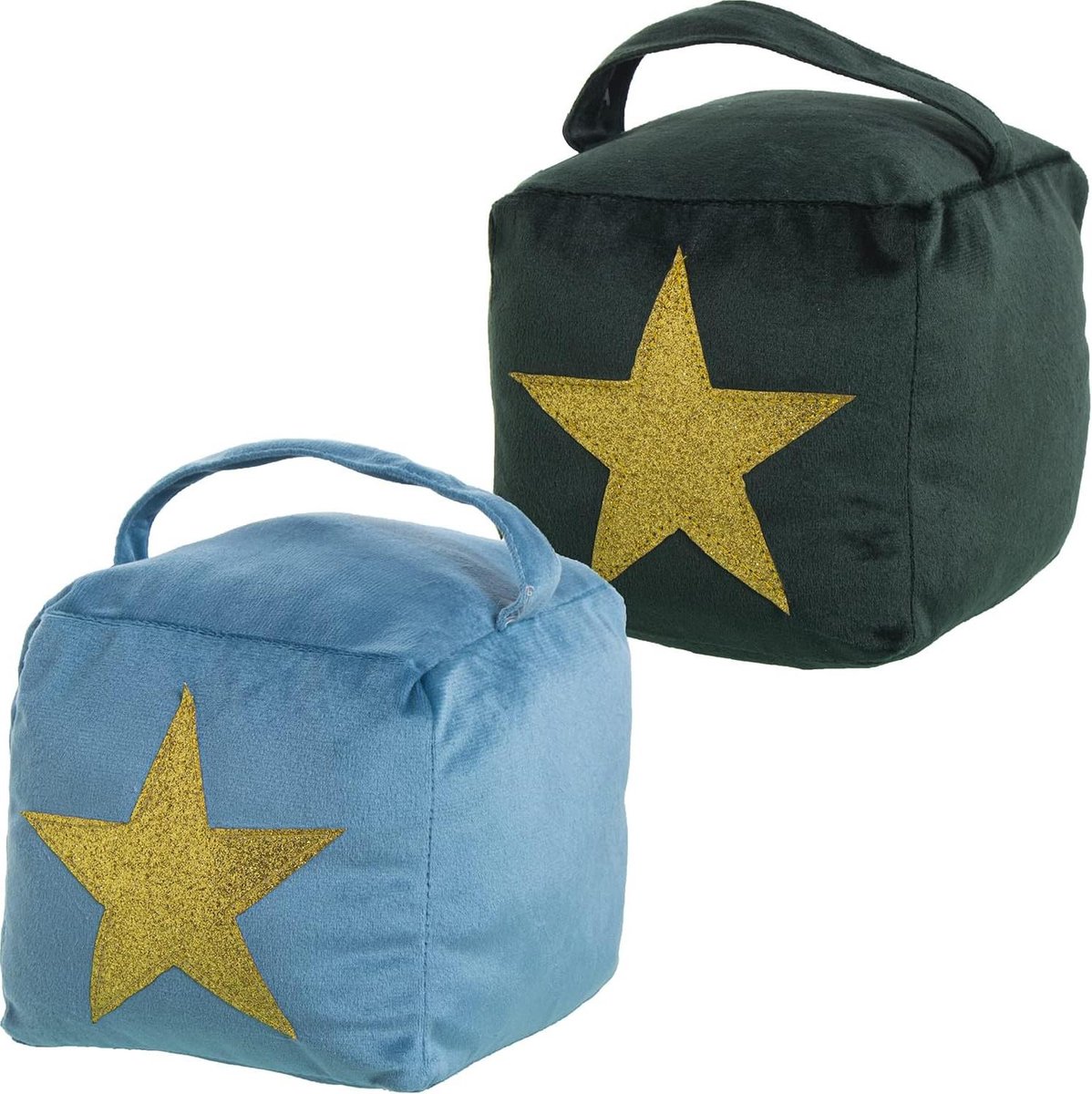 Deurstopper Set - Deurklemmen Blokken - Deuren Open Houden - Kubusvorm Fluweel - 135 x 16 x 8 cm