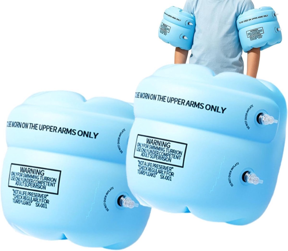 Zwembandjes - zwemvleugeltjes voor kinderen - Blauw - Zwemvest Kinderen - trendy Design - Maat 00 - tot 15 kg - voor Kinderen Comfortabel Zwemtrainings Hulpmiddel, Veilig Drijfhulp