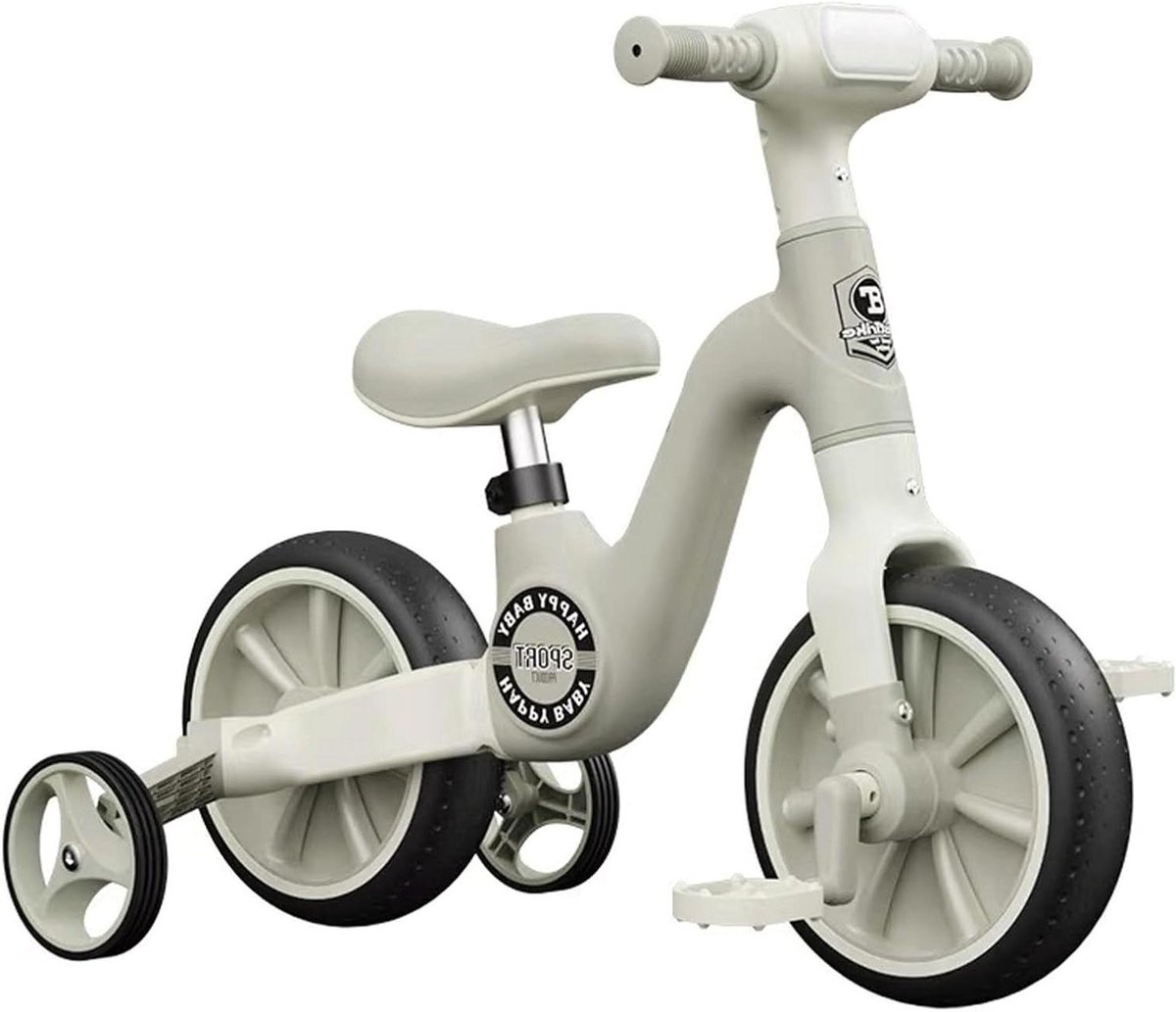 Kinderloopauto Driewieler - Loopfiets Kinderfiets - Ontwikkeling Evenwicht - Verstelbaar Zadel - 68 cm Lengte - Groen