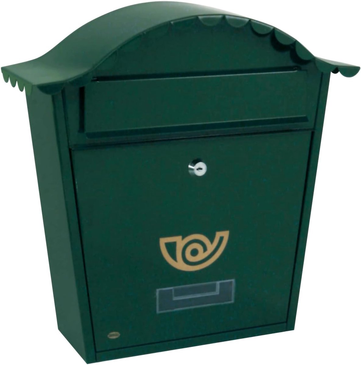 SnelShoppen - Classic Outdoor Brievenbus - Staal - DIN A4 Formaat - Met Slot en Sleutel - Eenvoudige Installatie - Groen - Afmetingen 36 x 33.5 x 10.5