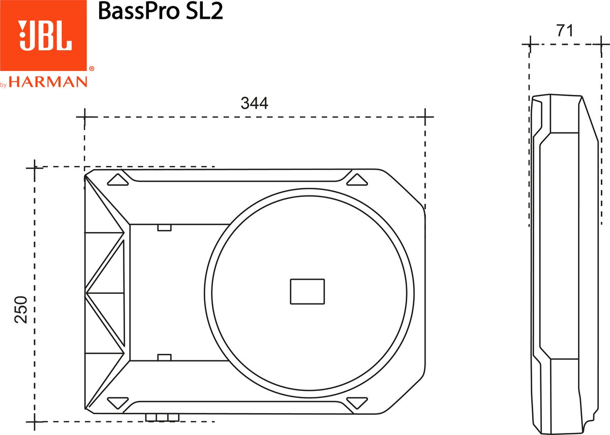 JBL Basspro SL2 - Under-seat subwoofer system, Black 125 W – foto 2