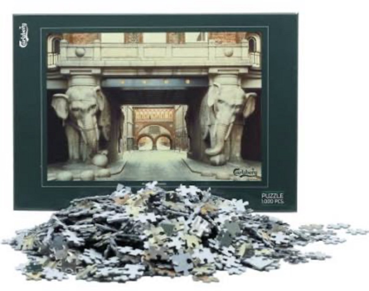 Carlsbergcollection-puzzel-brouwerij olifant toegang Copenhagen-1000 stukjes