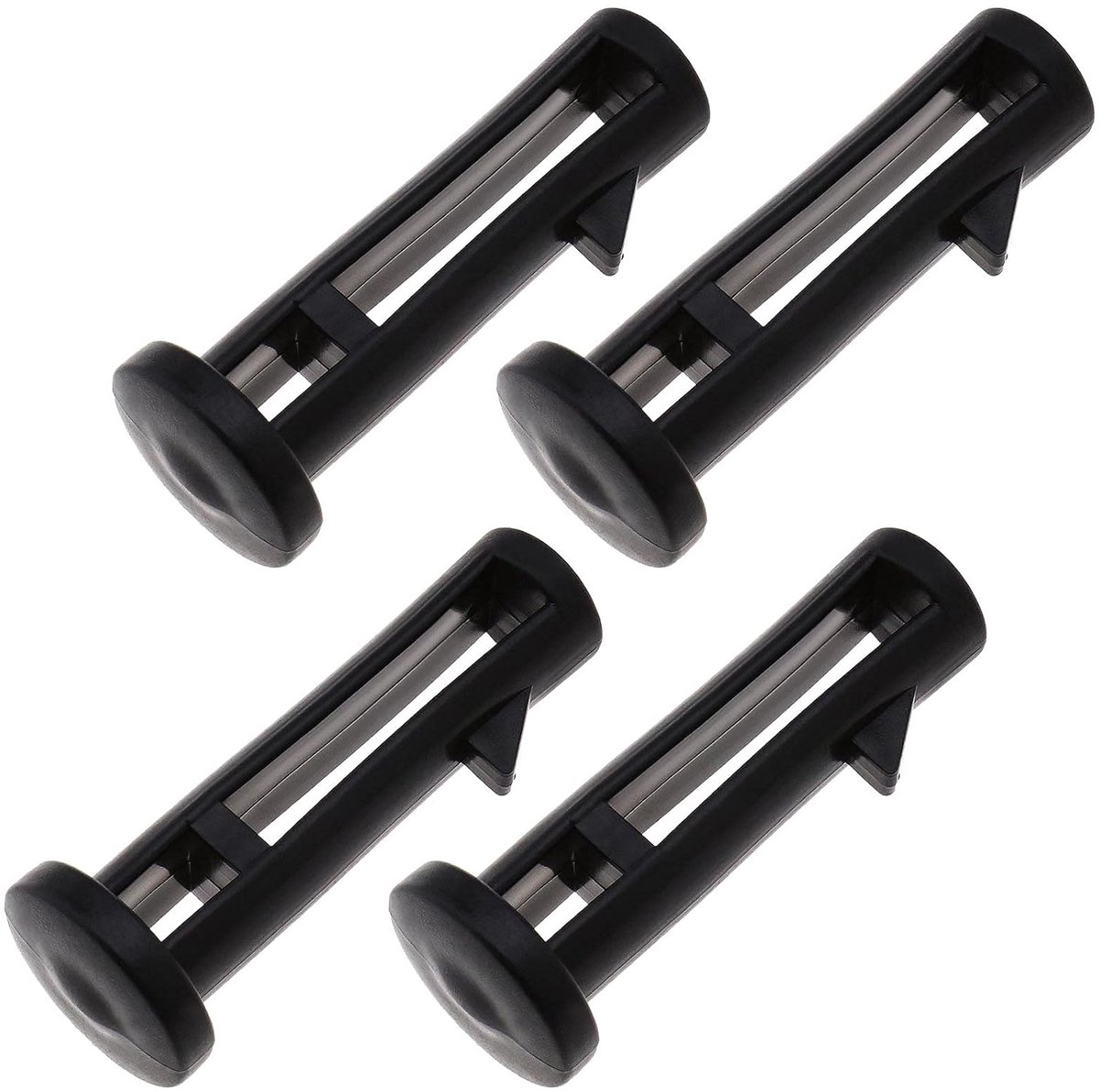 SnelShoppen - 4X Afvalcontainer Deksel Scharnierpinnen 60mmx15mm Zwarte Plastic Geschikt voor 50/80/120/240L Huishoudelijke en Commerciële Afvalbakken
