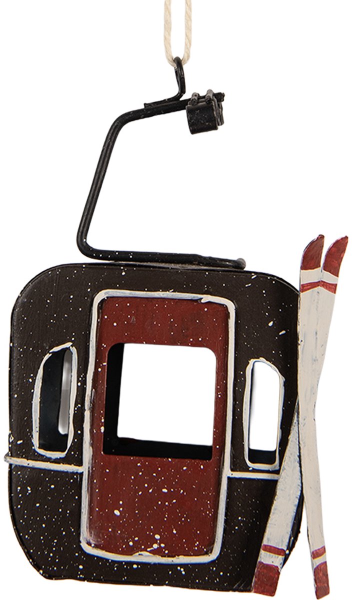 Clayre & Eef Kersthanger 7x5x12 cm Grijs Metaal
